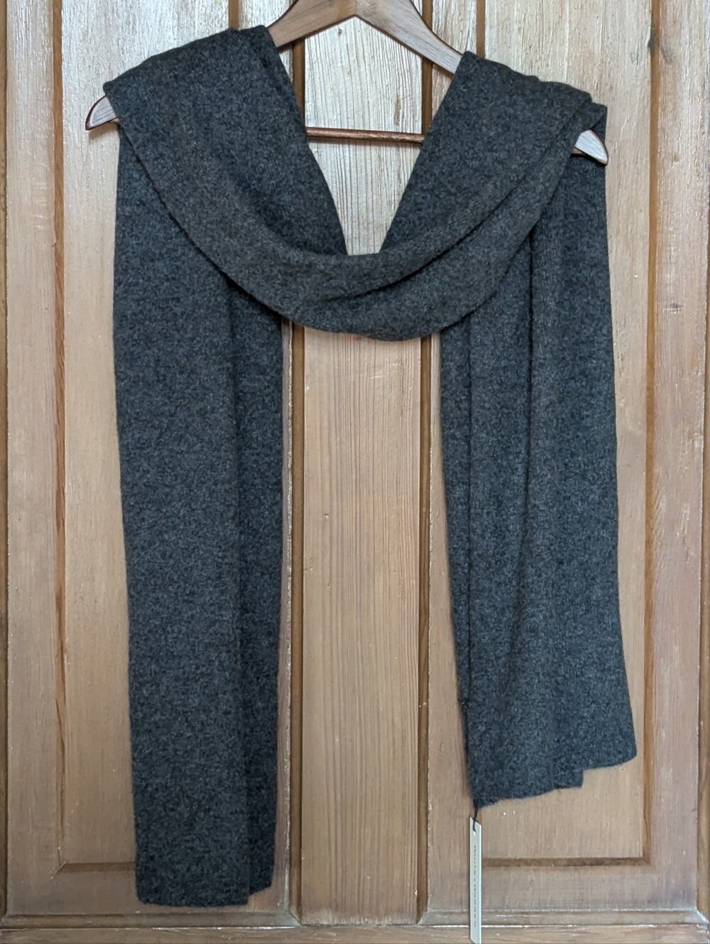 White + Warren Cashmere Scarf Charcoal Heather NWT